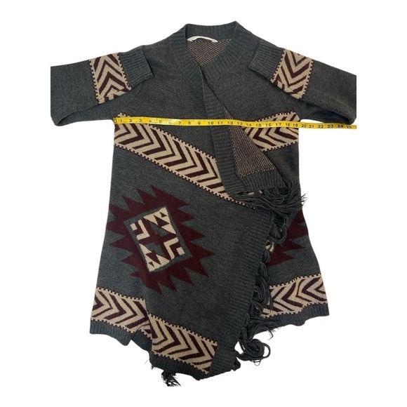 Bluenotes Shawl Aztec Fringe Western Sweater Size S Women - Picture 5 of 9